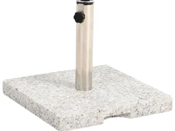 Beliani Base per ombrellone CRECCHIO Marrone Quadrata 24 kg Marrone Grigio