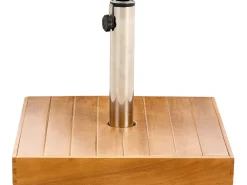 Beliani Base per ombrellone CRECCHIO Marrone Quadrata 24 kg Marrone Grigio