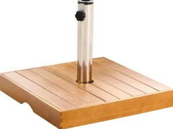 Beliani Base per ombrellone CRECCHIO Marrone Quadrata 24 kg Marrone Grigio