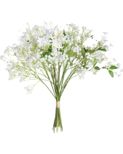 Online Beliani Bouquet di fiori artificiali VEIROS 38 cm Bianco Bianco Verde