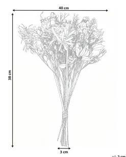 Online Beliani Bouquet di fiori artificiali VEIROS 38 cm Bianco Bianco Verde