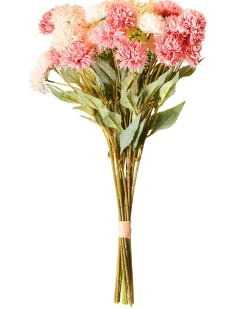 Hot Beliani Bouquet di fiori artificiali SILVEIRA 60 cm Rosa Rosa Verde