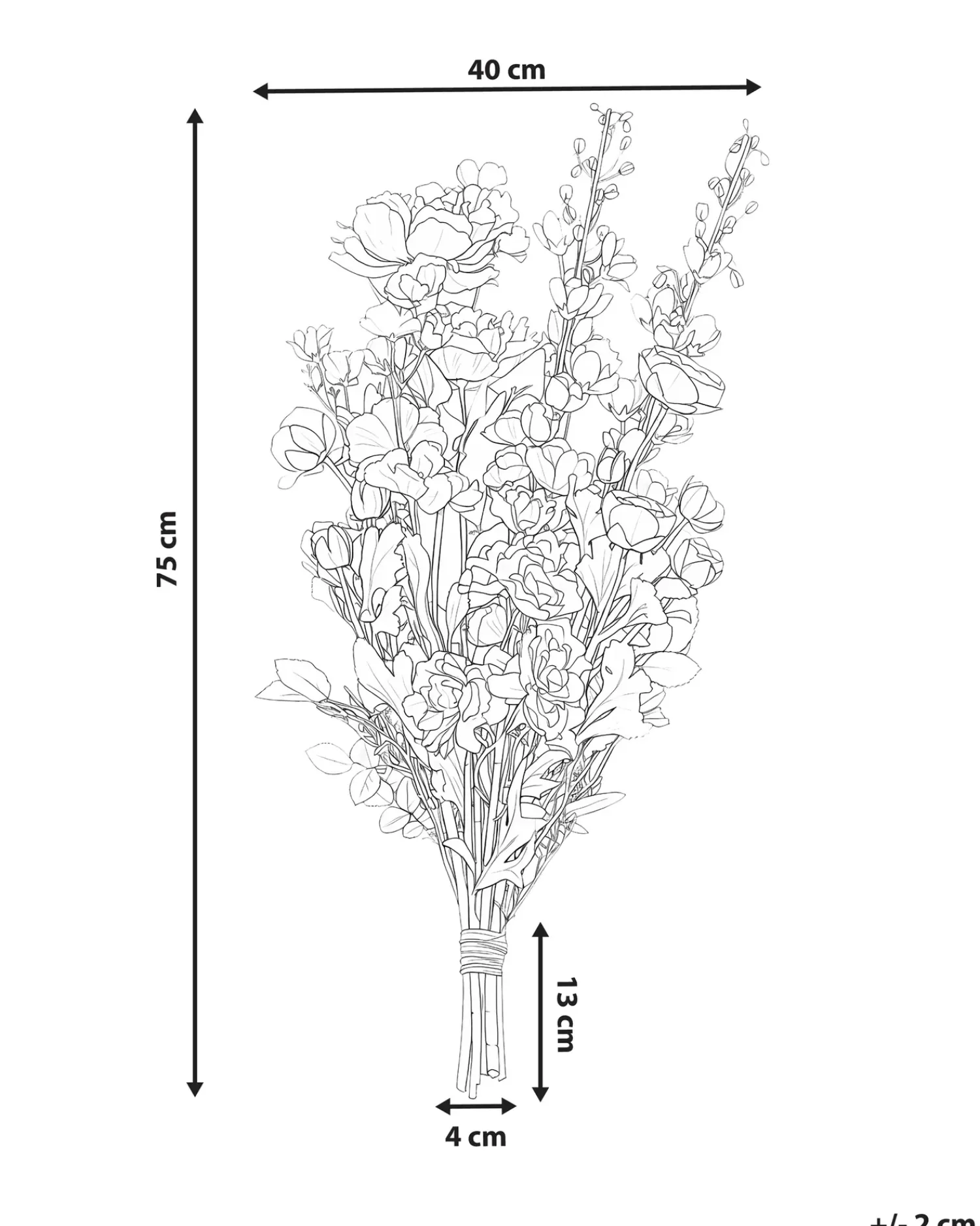 Best Beliani Bouquet di fiori artificiali GRADIL 75 cm Multicolore