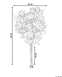 Best Beliani Bouquet di fiori artificiali COLARES 62 cm Rosa Rosa Verde