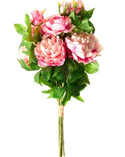 Best Beliani Bouquet di fiori artificiali COLARES 62 cm Rosa Rosa Verde