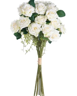 Clearance Beliani Bouquet di fiori artificiali LAPAS 55 cm Bianco Bianco Verde
