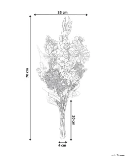 Best Beliani Bouquet di fiori artificiali LOURO 70 cm Bianco