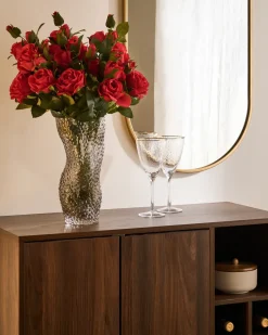 Beliani Bouquet di fiori artificiali BOIRO 65 cm Rosso Rosso Verde