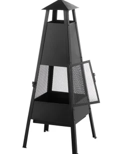 Hot Beliani Braciere YASUR Metallo Nero