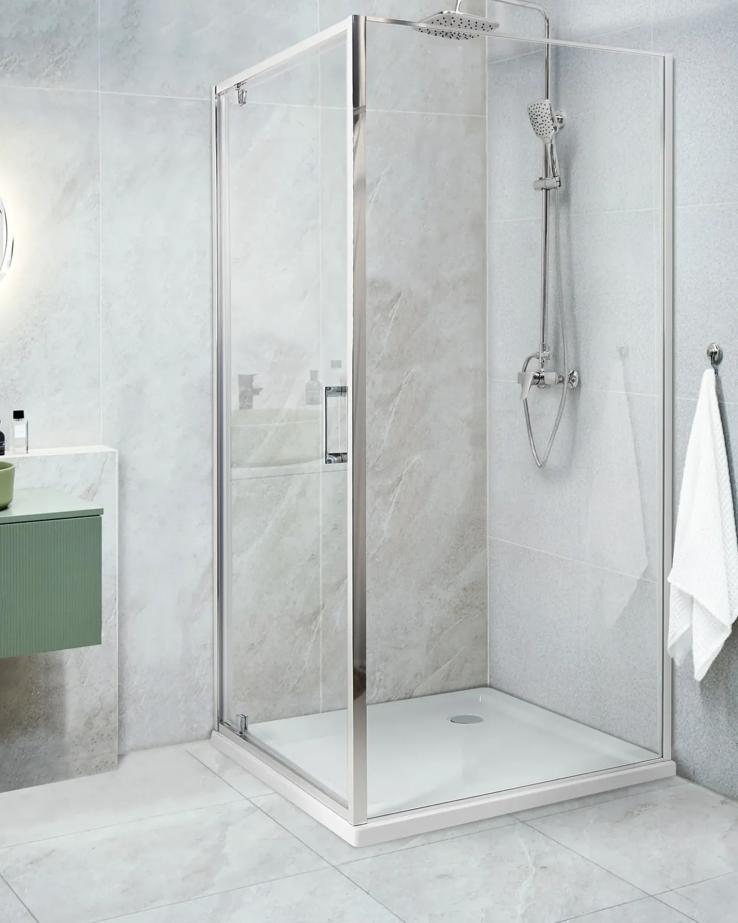 Cabina doccia DARLI 90 x 90 x 185 cm Argento