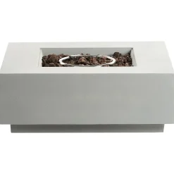 Outlet Beliani Camino a gas HEKLA Cemento chiaro Grigio