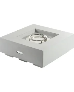 Outlet Beliani Camino a gas HEKLA Cemento chiaro Grigio
