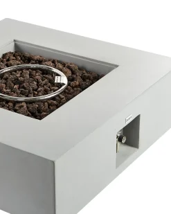 Outlet Beliani Camino a gas HEKLA Cemento chiaro Grigio