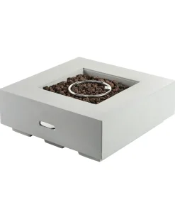 Outlet Beliani Camino a gas HEKLA Cemento chiaro Grigio
