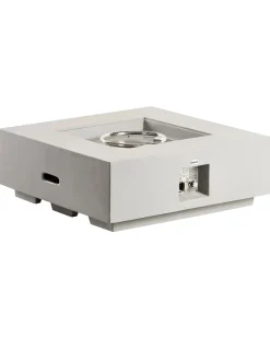 Outlet Beliani Camino a gas HEKLA Cemento chiaro Grigio