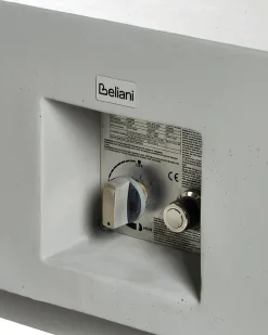 Outlet Beliani Camino a gas HEKLA Cemento chiaro Grigio
