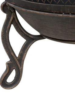 Sale Beliani Camino con Griglia TACORA Metallo Nero Ottone Oro