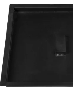 Outlet Beliani Camino con Griglia YATE Metallo Nero