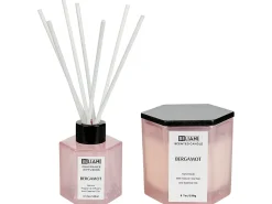 Beliani Candela Profumata con Diffusore di Fragranze CLASSY TINT Cera di Soia Note fruttate Rosa