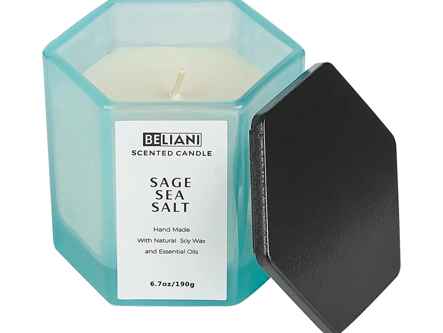 New Beliani Candela Profumata con Diffusore di Fragranze CLASSY TINT Cera di Soia Note fresche Blu