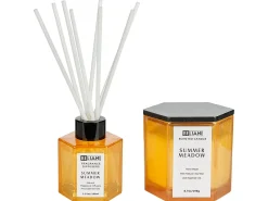 Hot Beliani Candela Profumata con Diffusore di Fragranze CLASSY TINT Cera di Soia Note fresche Arancione
