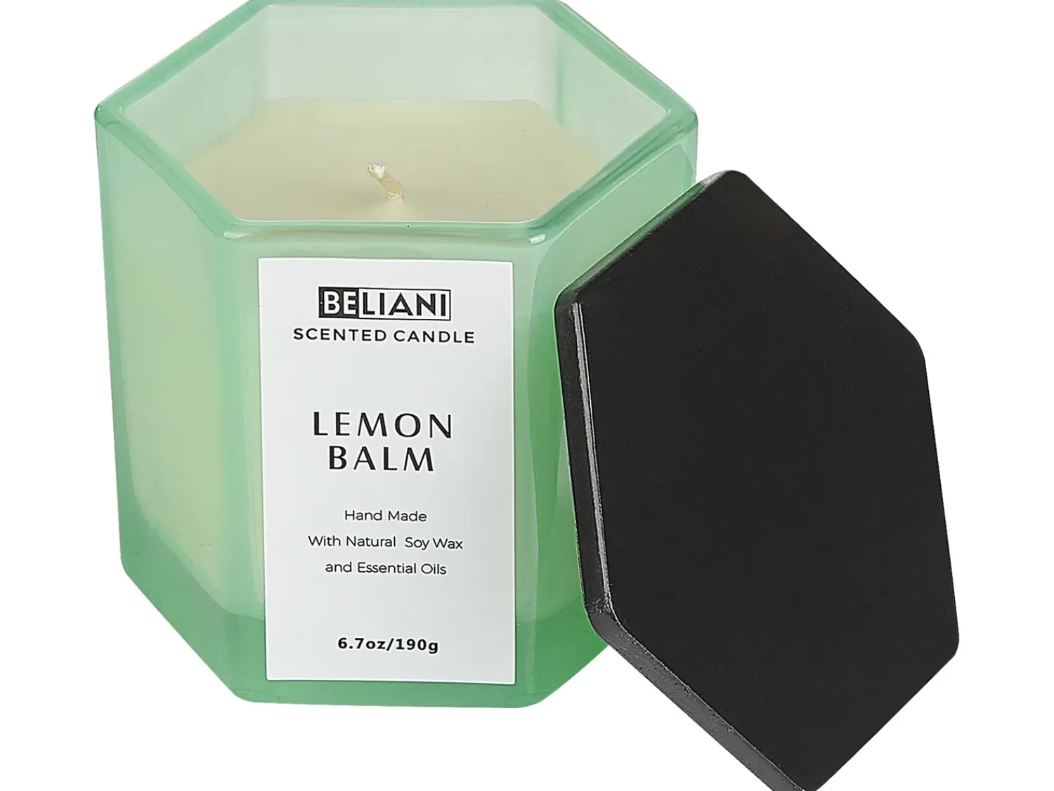 Clearance Beliani Candela Profumata con Diffusore di Fragranze CLASSY TINT Cera di Soia Note fresche Verde