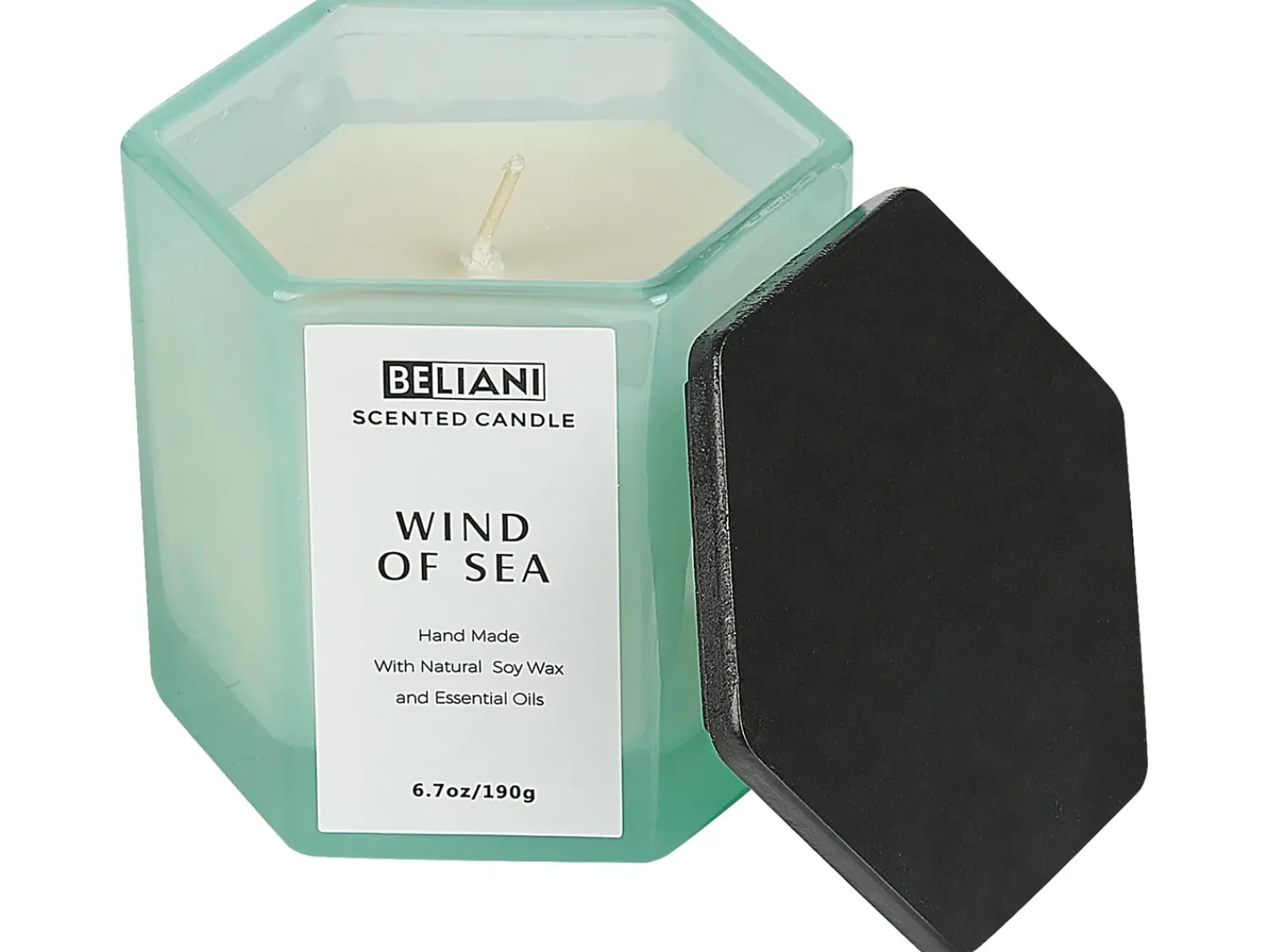 Clearance Beliani Candela Profumata con Diffusore di Fragranze CLASSY TINT Cera di Soia Note fresche Blu