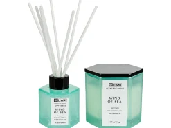 Clearance Beliani Candela Profumata con Diffusore di Fragranze CLASSY TINT Cera di Soia Note fresche Blu