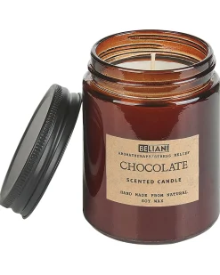 Beliani Candela Profumata con Diffusore di Fragranze DARK ELEGANCE 9 cm Marrone