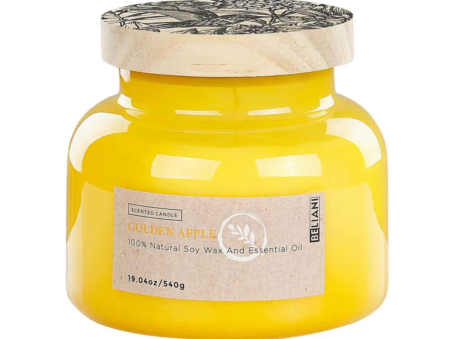 Sale Beliani Candela Profumata DELIGHT BLISS Cera di Soia Note fruttate Giallo