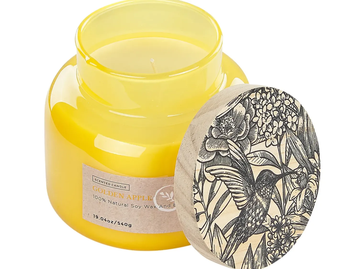 Sale Beliani Candela Profumata DELIGHT BLISS Cera di Soia Note fruttate Giallo