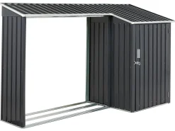 Discount Beliani Capanno per gli attrezzi AOSTA 270 cm 105 cm Nero Grigio