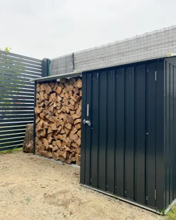 Discount Beliani Capanno per gli attrezzi AOSTA 270 cm 105 cm Nero Grigio