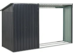 Discount Beliani Capanno per gli attrezzi AOSTA 270 cm 105 cm Nero Grigio