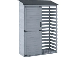 Sale Beliani Capanno per gli attrezzi CENGIO 130 cm 57 cm Grigio Grigio Nero