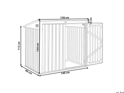Discount Beliani Capanno per gli attrezzi MOENA 158 cm 96 cm chiaro Grigio