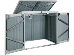 Discount Beliani Capanno per gli attrezzi MOENA 158 cm 96 cm chiaro Grigio