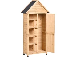Sale Beliani Capanno per gli attrezzi SENIGA 85 cm 46 cm Naturale Naturale Nero