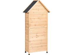 Sale Beliani Capanno per gli attrezzi SENIGA 85 cm 46 cm Naturale Naturale Nero