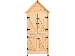Sale Beliani Capanno per gli attrezzi SENIGA 85 cm 46 cm Naturale Naturale Nero