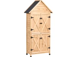 Sale Beliani Capanno per gli attrezzi SENIGA 85 cm 46 cm Naturale Naturale Nero