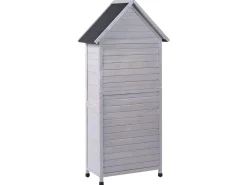 Best Beliani Capanno per gli attrezzi SENIGA 85 cm 46 cm Grigio Grigio Nero