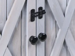 Best Beliani Capanno per gli attrezzi SENIGA 85 cm 46 cm Grigio Grigio Nero