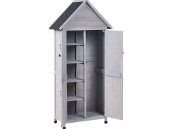 Best Beliani Capanno per gli attrezzi SENIGA 85 cm 46 cm Grigio Grigio Nero