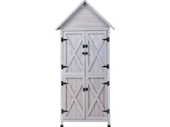 Best Beliani Capanno per gli attrezzi SENIGA 85 cm 46 cm Grigio Grigio Nero