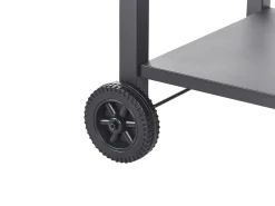 New Beliani Carrello portavivande da giardino SPIAZZI Metallo Nero Argento Nero