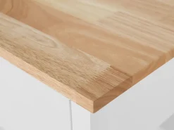 Sale Beliani Carrello portavivande NAVARINO Legno Bianco Bianco Marrone