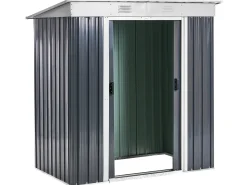 Hot Beliani Casetta da giardino ACILIA 174 cm 110 cm Grigio grafite Bianco Grigio