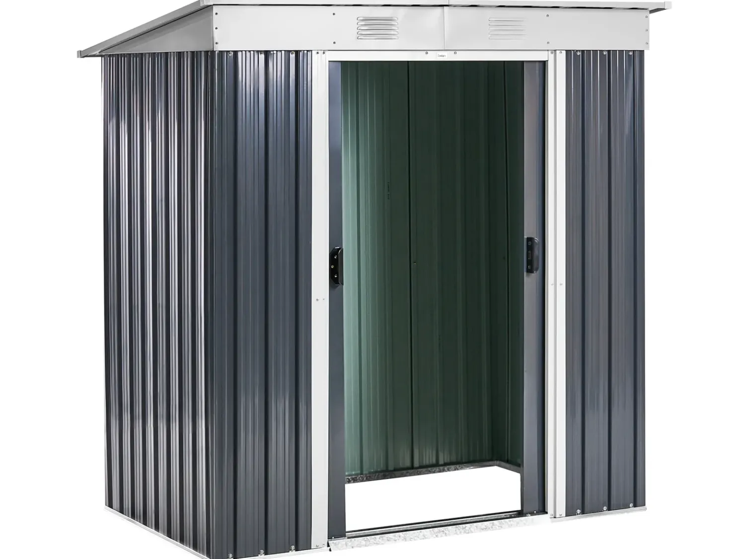Hot Beliani Casetta da giardino ACILIA 174 cm 110 cm Grigio grafite Bianco Grigio