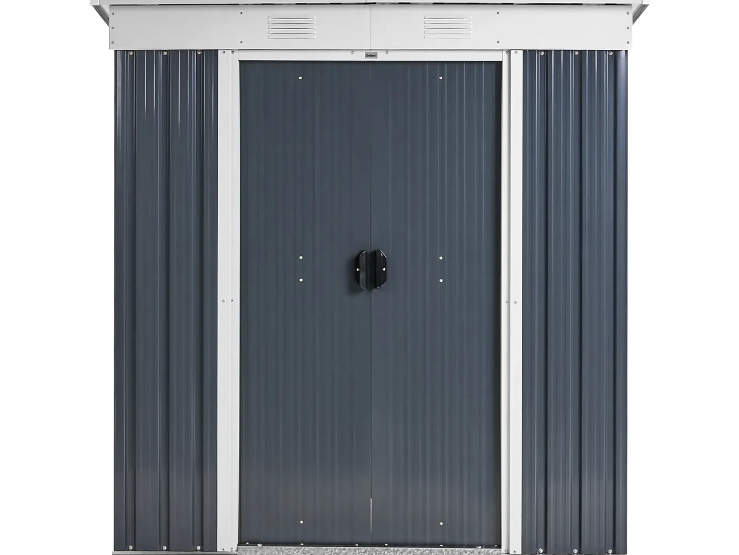 Hot Beliani Casetta da giardino ACILIA 174 cm 110 cm Grigio grafite Bianco Grigio